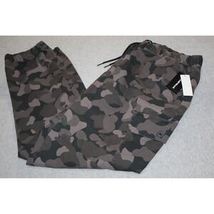 Airwalk Cargo Joggers Pants Mens 3XL Camo Elastic Waist Grey Black Skater NEW